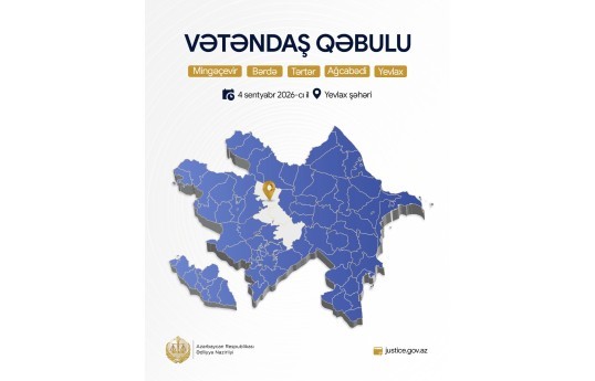 Ədliyyə naziri Yevlaxda vətəndaşları qəbul edəcək
