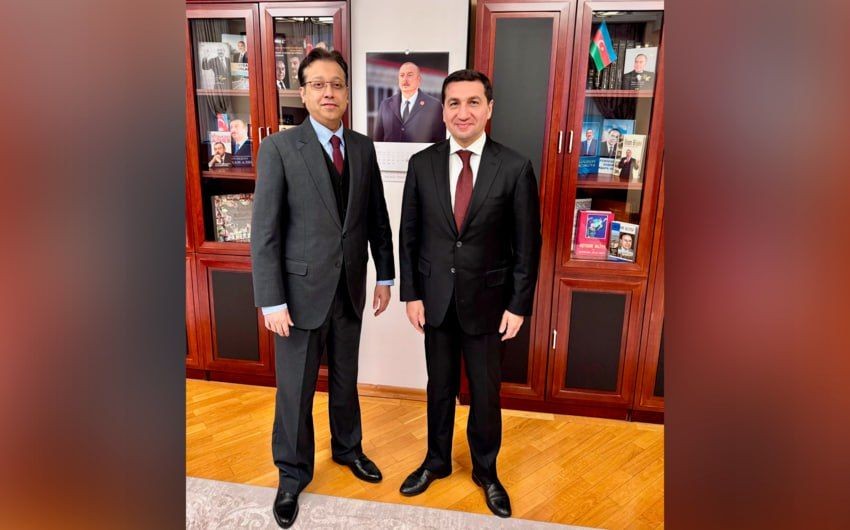 Assistant to Azerbaijani President Hikmat Hajiyev receives Pakistani Ambassador