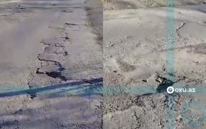 Дорога из Азербайджана в Грузию находится в аварийном состоянии - ВИДЕО