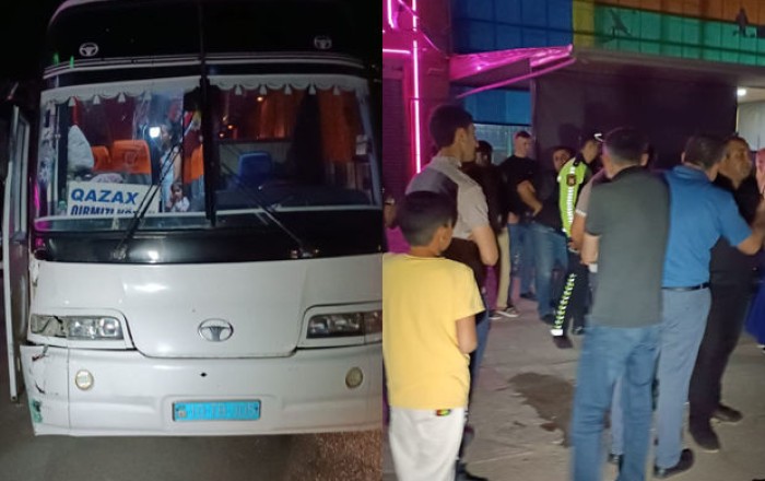 В Товузском районе пассажирский автобус сбил женщину - ФОТО