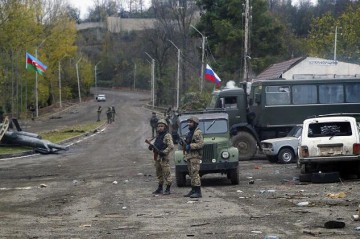 After the peacekeepers, their flags were also taken away -