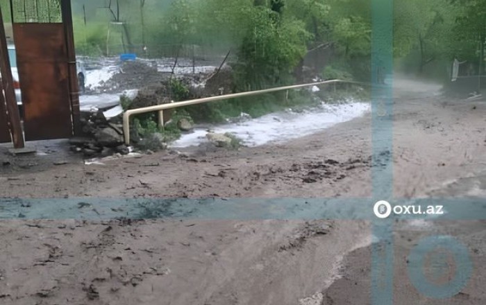 Через гедабейское село прошли селевые потоки - ВИДЕО