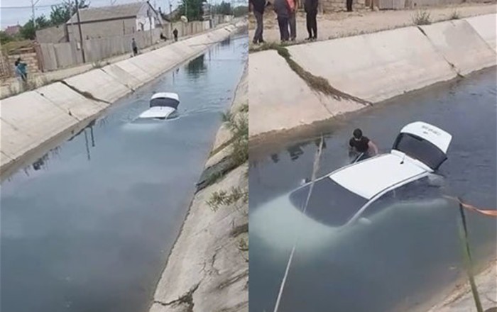 В поселке Сарай автомобиль упал в водоканал