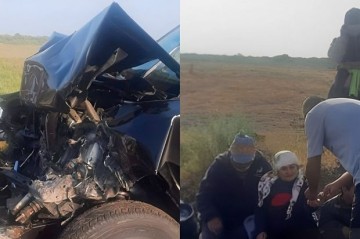 В Джалилабаде микроавтобус попал в аварию: есть пострадавшие - ФОТО