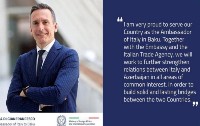 Италия назначила нового посла в Азербайджане