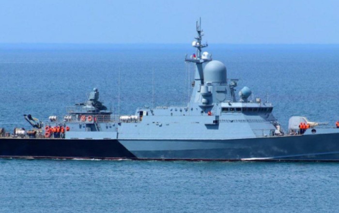 Удар Украины по российскому ракетному кораблю