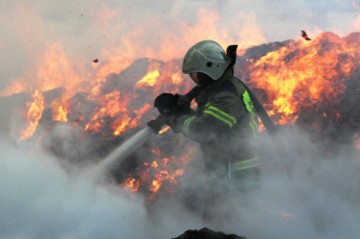 Мощный пожар в Крыму