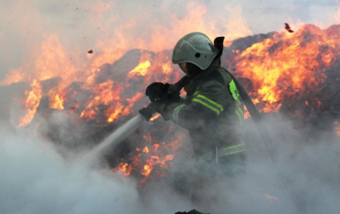 Мощный пожар в Крыму