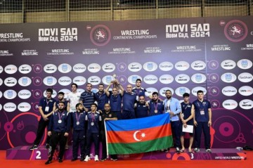 Azerbaijani freestyle wrestling team crowned European champions in Serbia