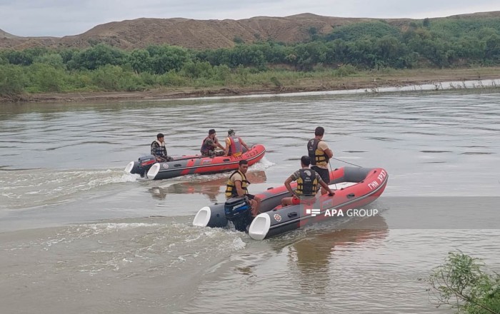 Tovuzda Kürdə batan şəxslərin axtarışları davam edir - FOTO