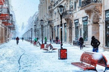 Завтра в Баку ожидается мокрый снег