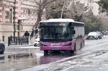 AYNA: Наблюдаются задержки в движении автобусов из-за погодных условий