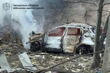 Ракетный удар РФ по Запорожской области фото