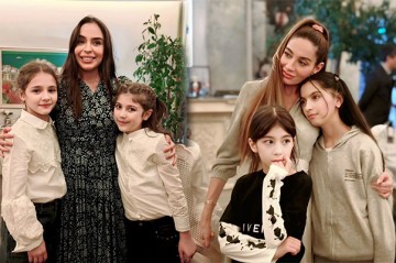 Leyla və Arzu Əliyevalar iftar məclisində -