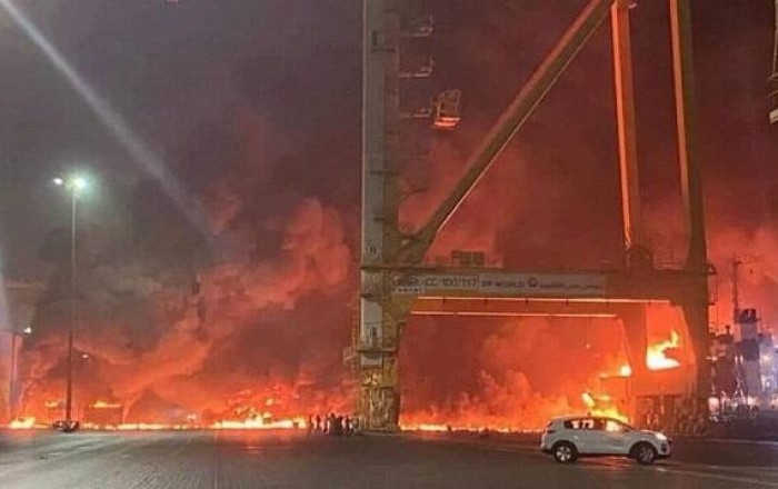 Fire reignites at Shahid Rajai port