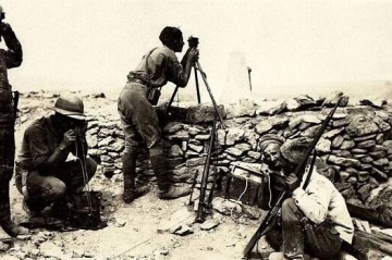 1918-ci il, Bakı: Qafqaz İslam Ordusuna qarşı barrikada – Foto