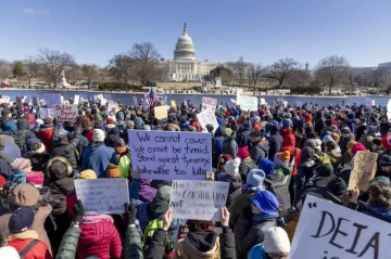 US streets fill with protesters opposing Trump’s power grab