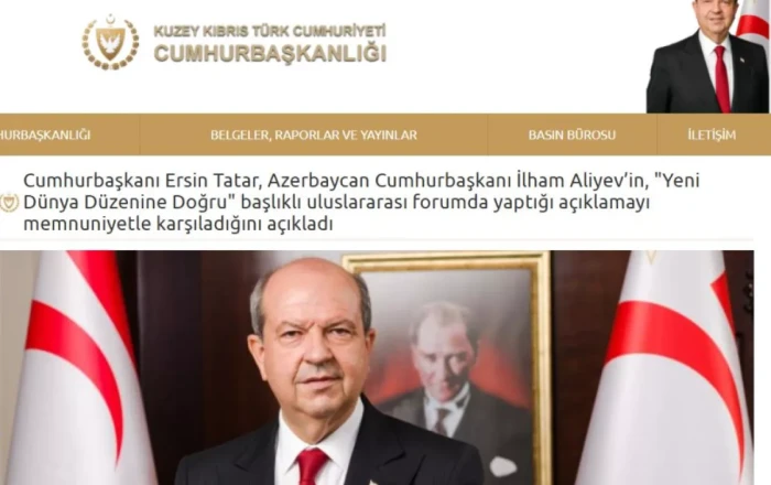 Azerbaijani leader's firm backing of TRNC sparks warm response from President Ersin Tatar
