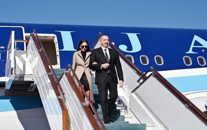 President Ilham Aliyev arrives in Türkiye for working visit