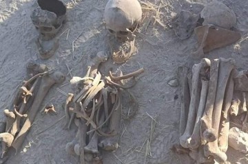 Human-like skeleton fragments unearthed in Aghdara -