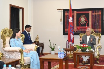 Leyla Aliyeva meets with Nepalese President Ramchandra Paudel