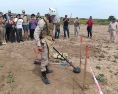World travelers observe demining operations in Jabrayil