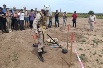 World travelers observe demining operations in Jabrayil