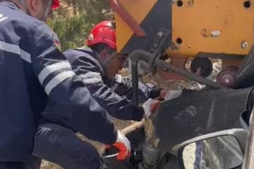 Yevlaxda qəza: FHN bir nəfəri xilas etdi