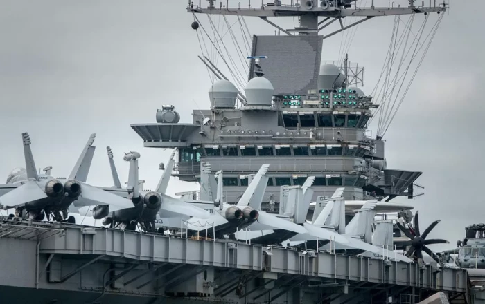 Houthi rebels launch drone strike on US aircraft carrier in Red Sea