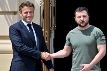 Zelensky and Macron hold private talks