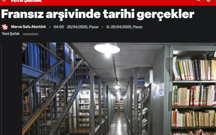 Turkish newspaper: French archives expose Armenian lies about "1915 genocide"
