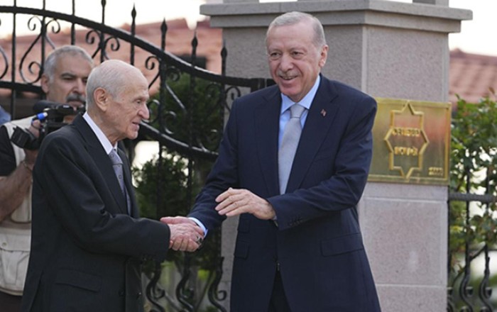 Ərdoğan Bahçelini evində ziyarət etdi -