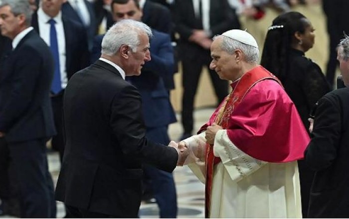 Khachaturian attends the Pope’s ceremony