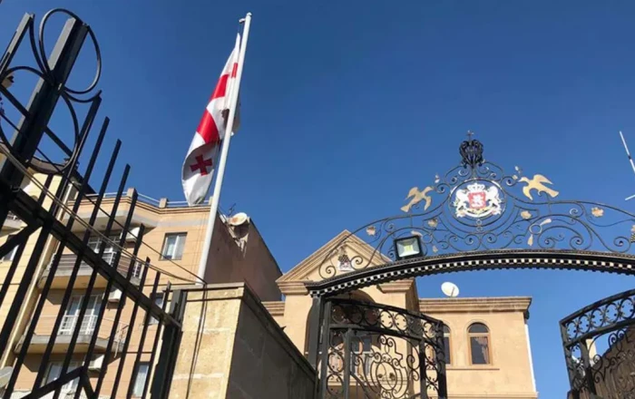 Armenian alcohol exporters protest border delays outside Georgian embassy