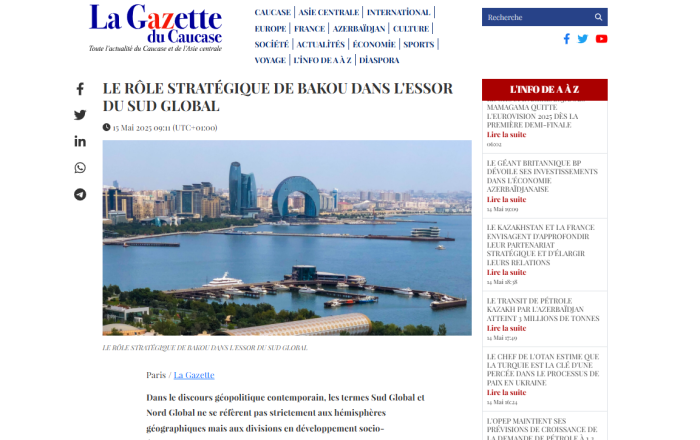 Azerbaijan - key strategic transit hub for Global South - La Gazette du Caucase