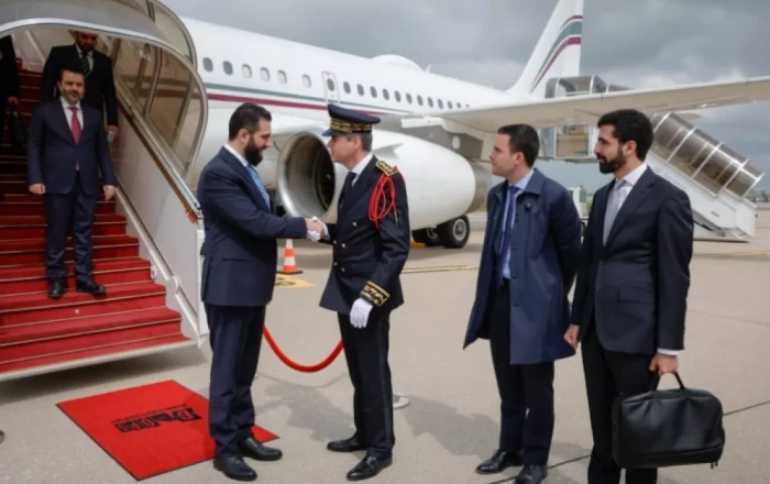 Syria's al-Sharaa arrives in Paris to meet with Macron
