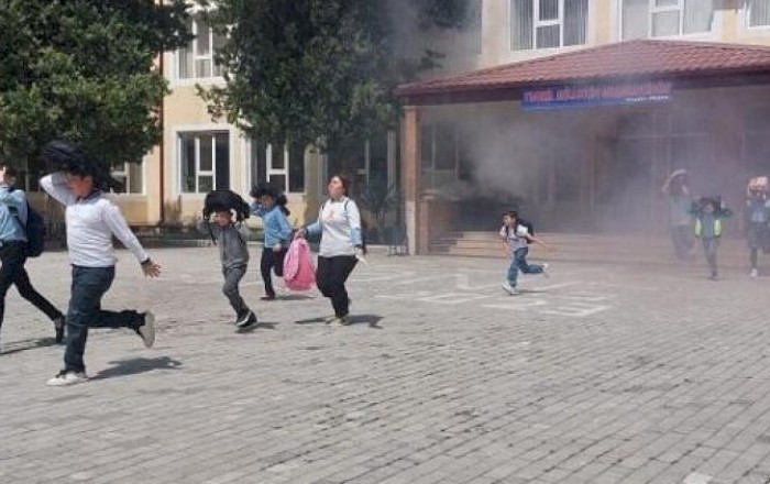 Tərtərdə məktəb binası yandı