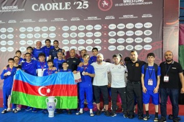 Azerbaijani wrestlers rank 1st in team standings at U15 European Championships