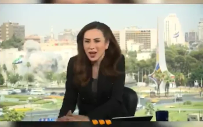 Israeli strike on Syrian General Staff captured live on local TV VIDEO