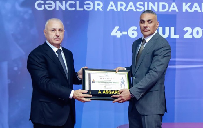 Arpaçay İdman Birliyinin prezidenti Əli Əsgərov V Dan qara kəmər dərəcəsinin fəxri diplomuna layiq görülüb