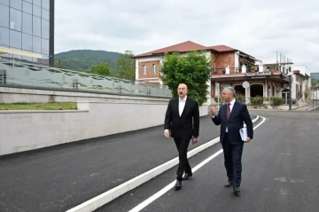 Azerbaijani leader launches modern Business Center in liberated Khankandi