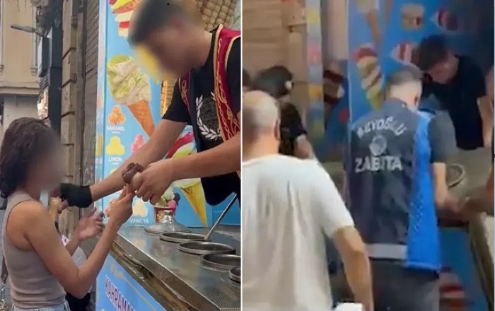 İstanbulda turistə nalayiq hərəkət edən dondurmaçı cəzalandırıldı -