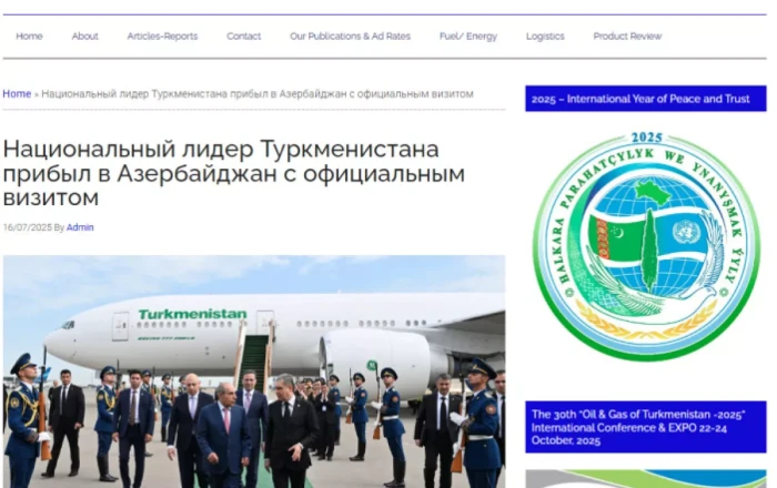 Turkmen media highlight Berdimuhamedov’s visit to Azerbaijan PHOTO