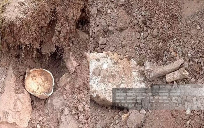 Laçında insan skeletinin qalıqları tapıldı