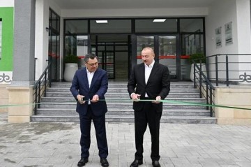 Aliyev and Japarov inaugurate school in Khidyrli