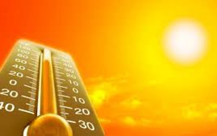 The temperature hits 40°C in lowland areas