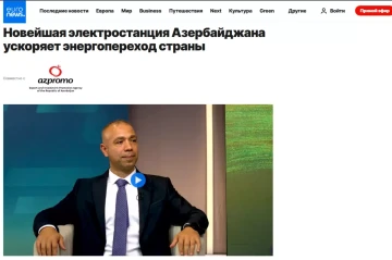 Euronews: Azerbaijan's 8 November power plant major step in energy transition