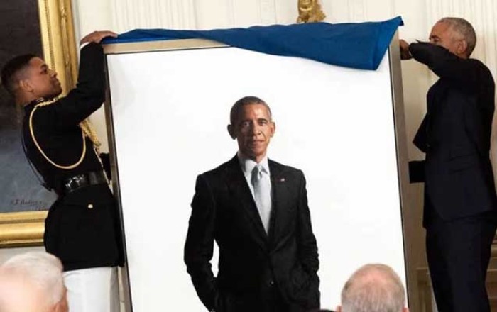 Obamanın portretini “gizli pilləkən”lərə köçürdü -
