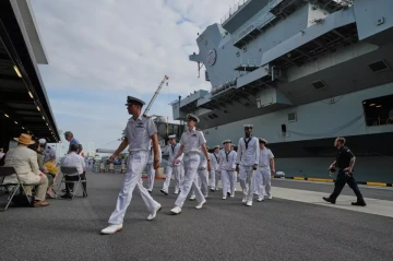 Japan-UK boost defence ties as British aircraft carrier docks in Tokyo