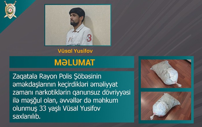 Narkotik dövriyyəsinə görə həbs edildi -